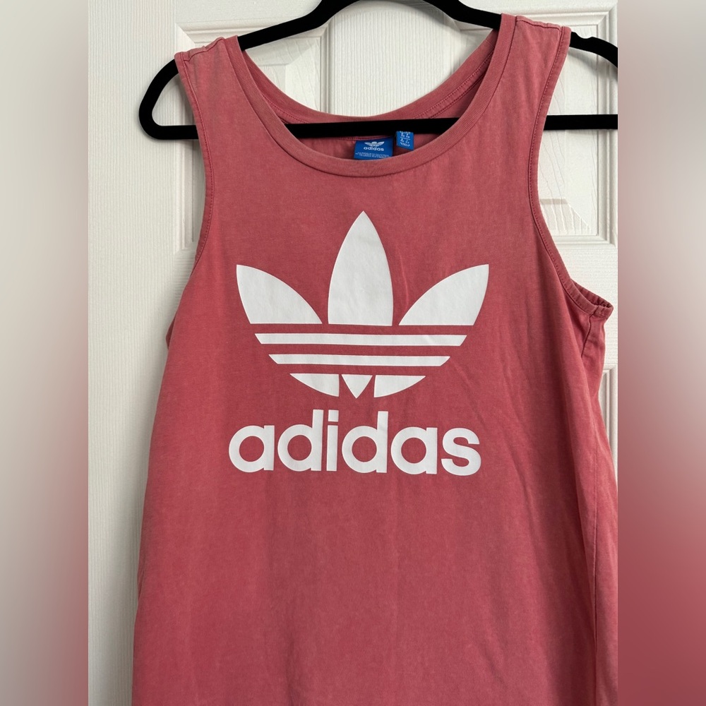 Adidas Pink Tee with White Logo